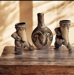 Antique German/Russian Pottery Set